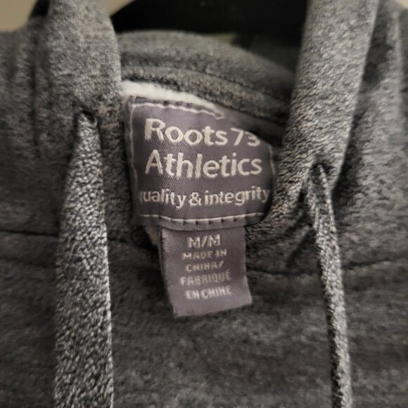 Roots Athletics Grey and White Hoodie Medium - Picture 3 of 3